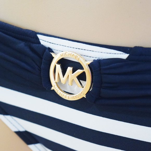 NWOT MICHAEL Michael Kors Cruise Striped Bikini Bottom / Size XS - Picture 4 of 6